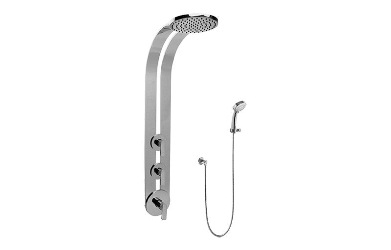Graff GD2.030A-LM42S Round Thermostatic Ski Shower Set with Handspray - Rough and Trim