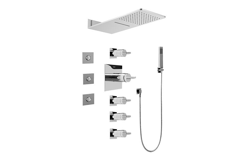 Graff GH1.123A-C14S-T Full Square Thermostatic Shower System - Trim