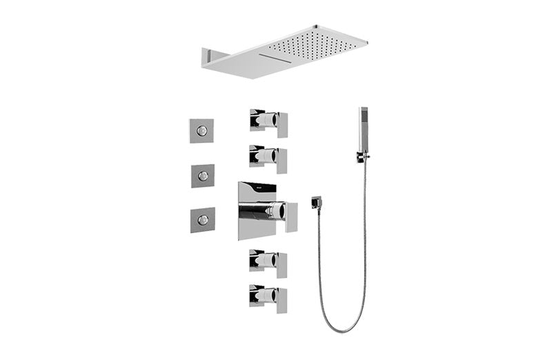 Graff GH1.123A-LM31S-T Full Square Thermostatic Shower System - Trim