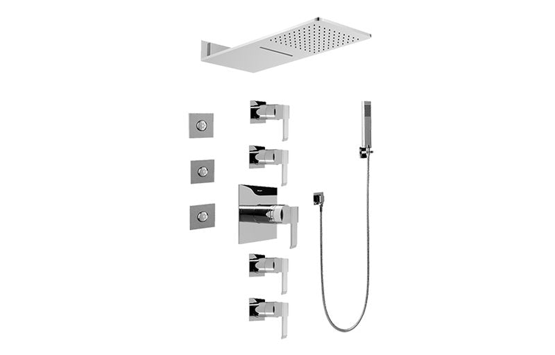 Graff GH1.123A-LM38S-T Full Square Thermostatic Shower System - Trim