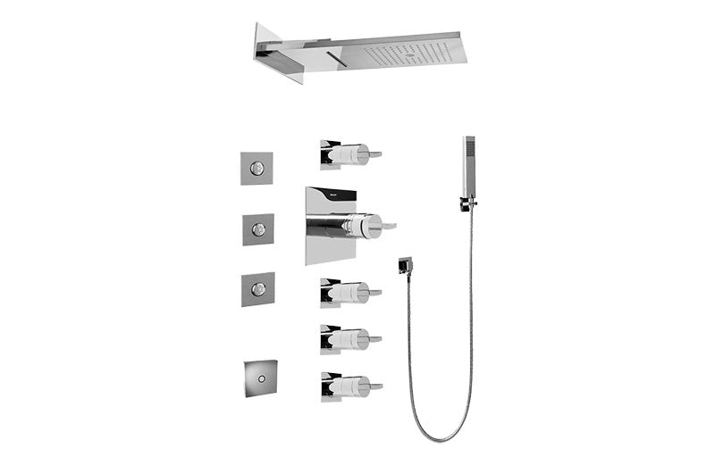 Graff GH1.124A-C14S-T Full Square LED Thermostatic Shower System - Trim