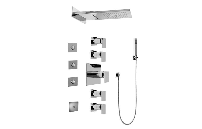 Graff GH1.124A-LM31S-T Full Square LED Thermostatic Shower System - Trim