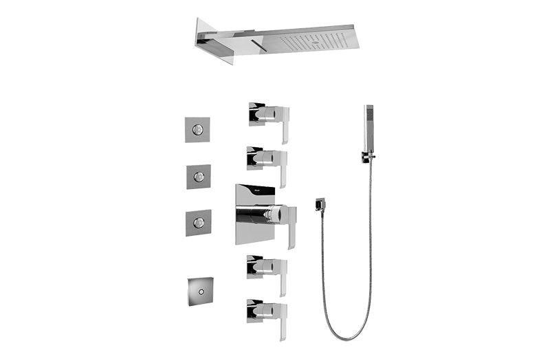Graff GH1.124A-LM38S-T Full Square LED Thermostatic Shower System - Trim