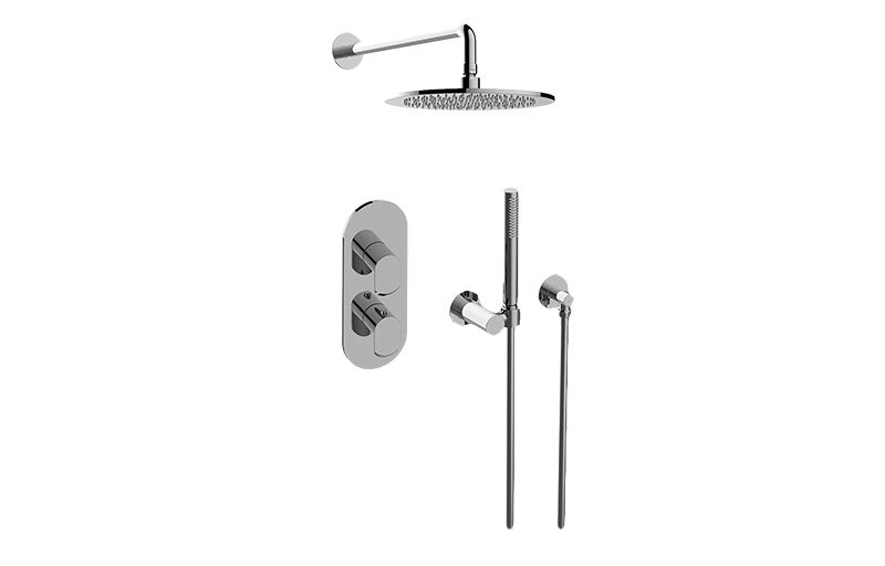 Graff GL2.022WD-LM45E0-T M-Series Thermostatic Shower System - Shower with Handshower - Trim Only
