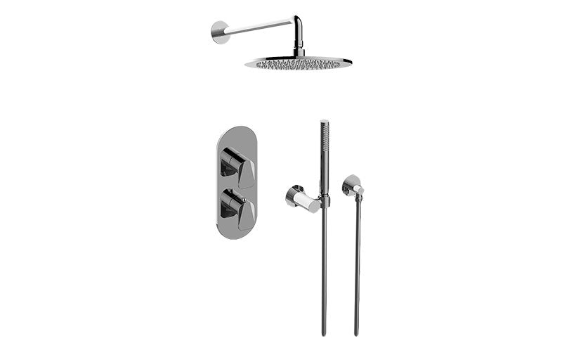 Graff GL2.022WD-LM59E0-T M-Series Thermostatic Shower System - Shower with Handshower - Trim Only