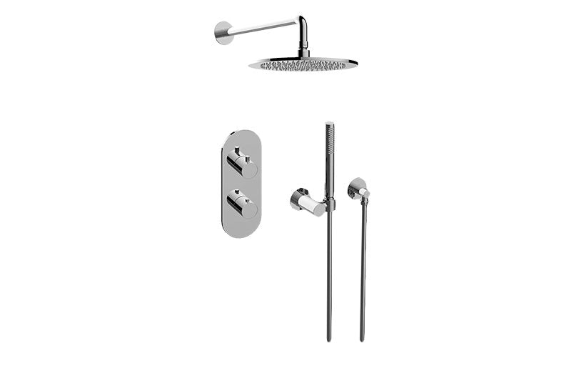 Graff GL2.022WD-RH0 M-Series Thermostatic Shower System - Shower with Handshower - Rough and Trim