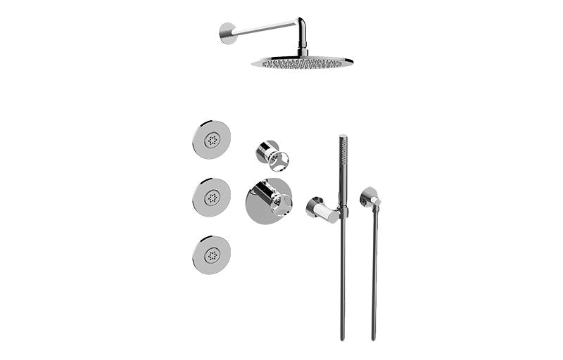 Graff GL2.122SG-C19E0-T M-Series Full Thermostatic Shower System with Diverter Valve - Trim Only