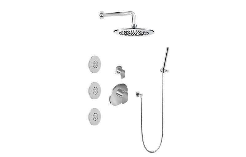Graff GL2.122SG-LM42E0-T M-Series Full Thermostatic Shower System with Diverter Valve - Trim Only