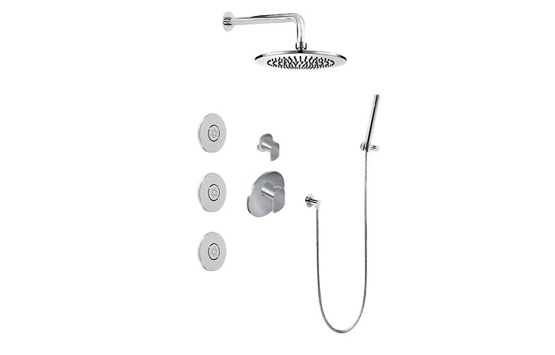 Graff GL2.122SG-LM45E0 M-Series Full Thermostatic Shower System with Diverter Valve - Rough and Trim