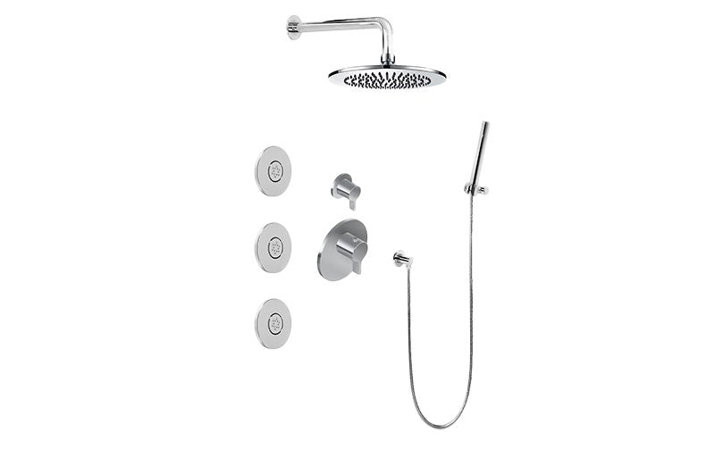 Graff GL2.122SG-LM46E0 M-Series Full Thermostatic Shower System with Diverter Valve - Rough and Trim
