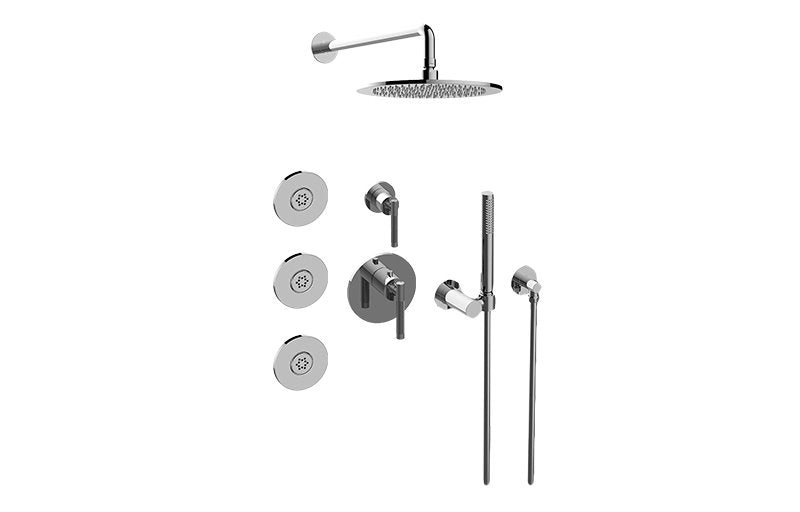 Graff GL2.122SG-LM57E0-T M-Series Full Thermostatic Shower System with Diverter Valve - Trim Only