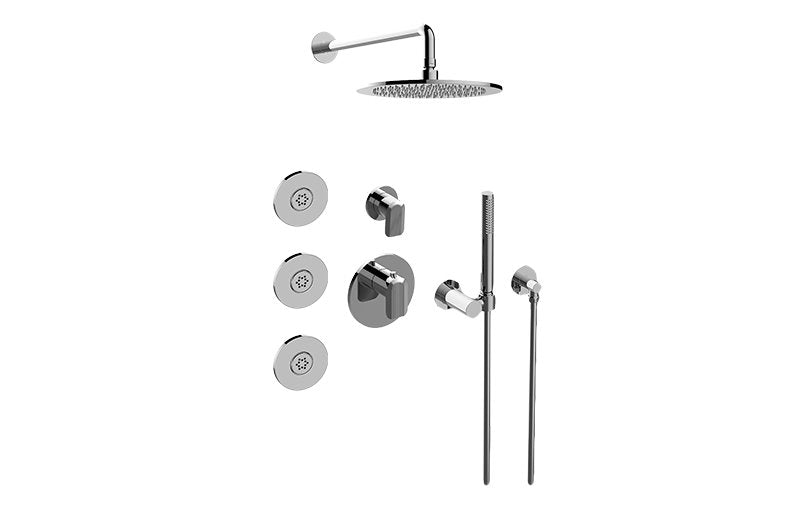 Graff GL2.122SG-LM58E0-T M-Series Full Thermostatic Shower System with Diverter Valve - Trim Only