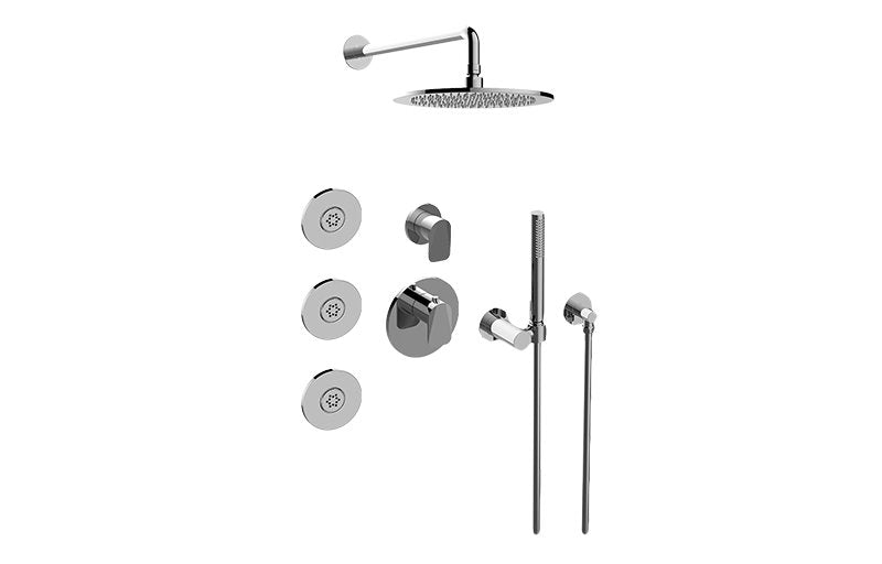 Graff GL2.122SG-LM59E0-T M-Series Full Thermostatic Shower System with Diverter Valve - Trim Only