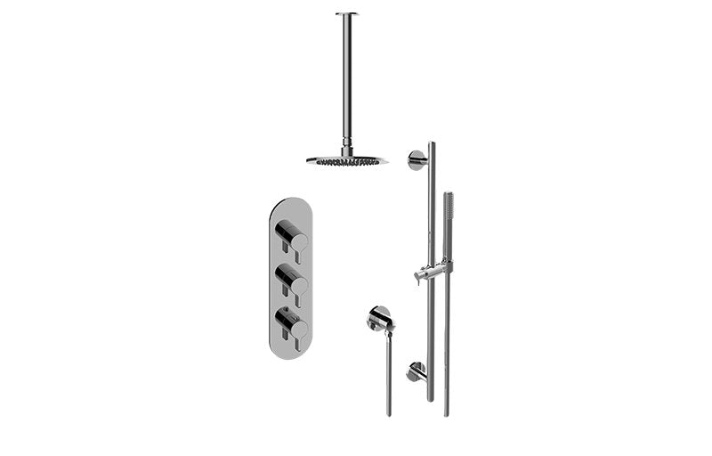 Graff GL3.011WB-LM46E0-T M-Series Thermostatic Shower System Shower with Handshower - Trim Only