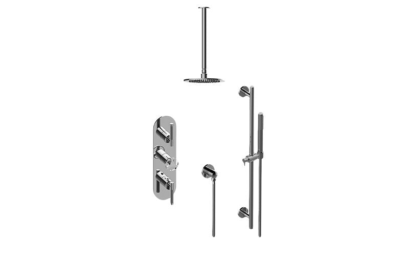 Graff GL3.041WB-ALM57C19-T M-Series Thermostatic Shower System Shower with Handshower - Trim Only