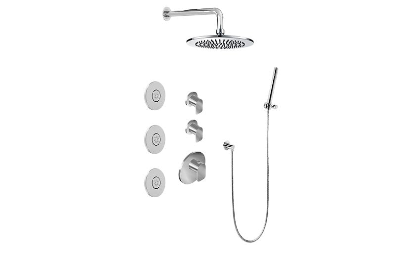 Graff GL3.112SH-LM42E0-T M-Series Full Thermostatic Shower System - Trim Only