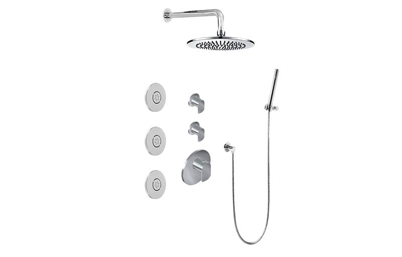 Graff GL3.112SH-LM45E0-T M-Series Full Thermostatic Shower System - Trim Only