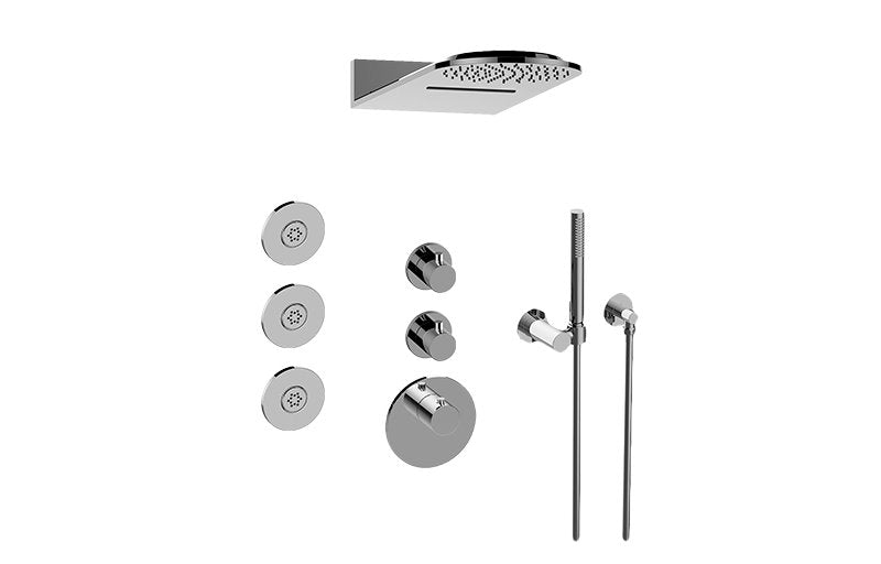 Graff GL3.123SE-RH0-T Full Round Thermostatic Shower System - Trim