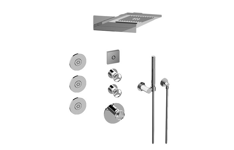 Graff GL3.124SE-C19E0 Full Round LED Thermostatic Shower System