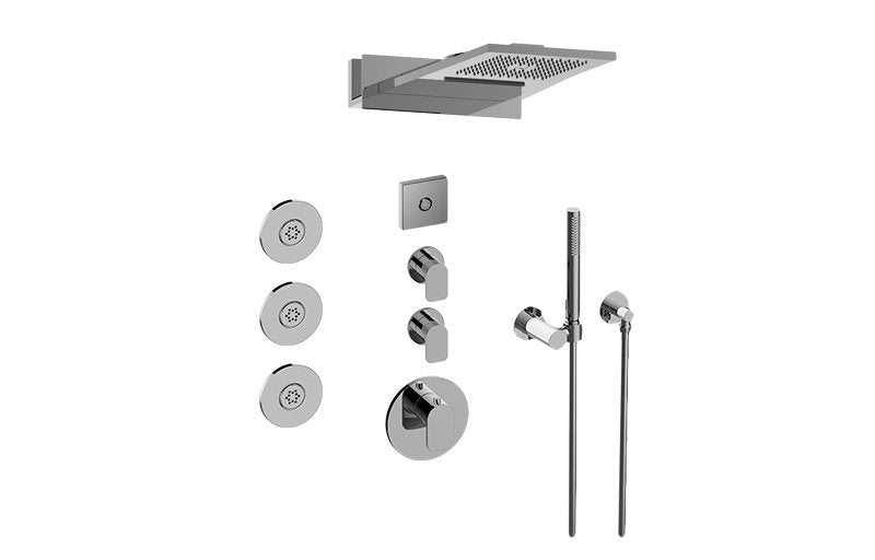 Graff GL3.124SE-LM42E0 Full Round LED Thermostatic Shower System