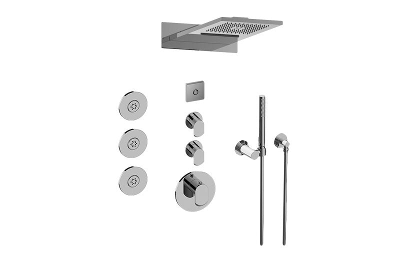 Graff GL3.124SE-LM45E0 Full Round LED Thermostatic Shower System