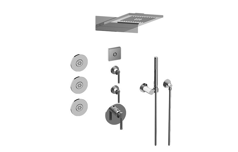Graff GL3.124SE-LM57E0-T Full Round LED Thermostatic Shower System - Trim