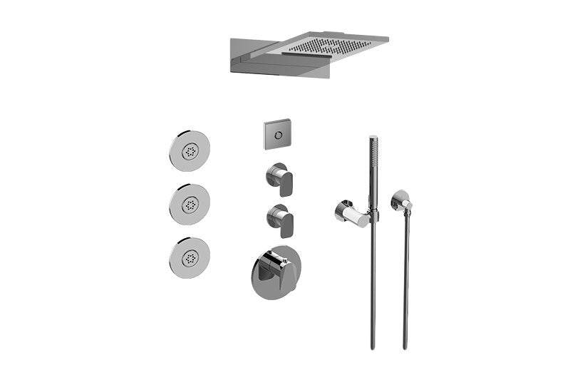 Graff GL3.124SE-LM59E0 Full Round LED Thermostatic Shower System