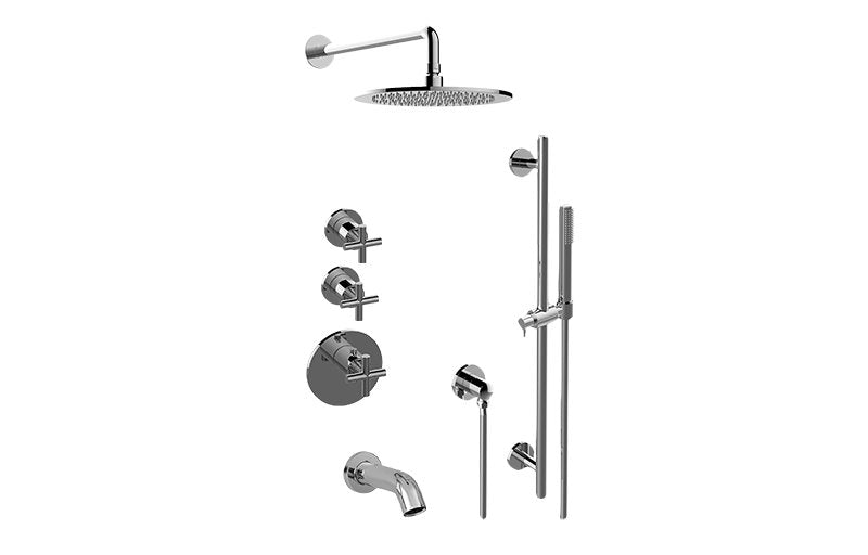 Graff GL3.612ST-C17E0-T M-Series Full Thermostatic Shower System with Diverter Valve - Trim Only