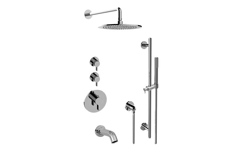 Graff GL3.612ST-LM46E0 M-Series Full Thermostatic Shower System with Diverter Valve - Rough and Trim
