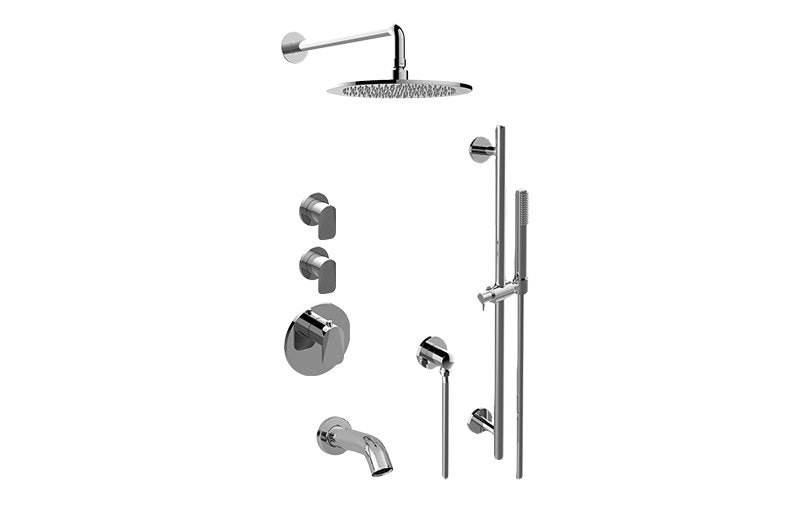 Graff GL3.612ST-LM59E0-T M-Series Full Thermostatic Shower System with Diverter Valve - Trim Only