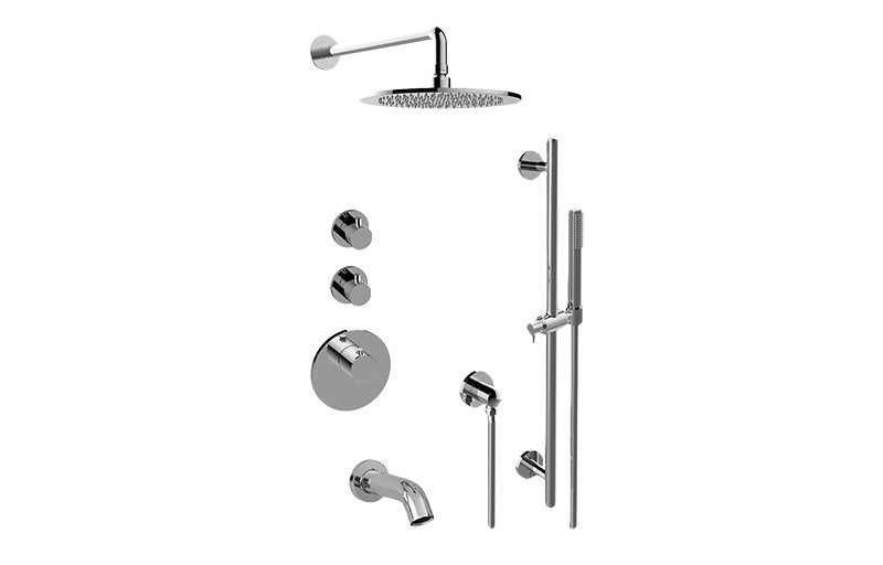 Graff GL3.612SV-RH0-T M-Series Full Thermostatic Shower System - Trim Only