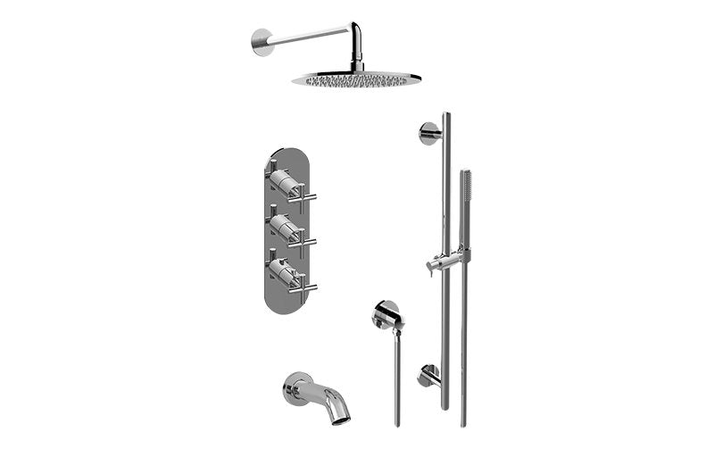 Graff GL3.612WT-C17E0-T M-Series Full Thermostatic Shower System with Diverter Valve - Trim Only