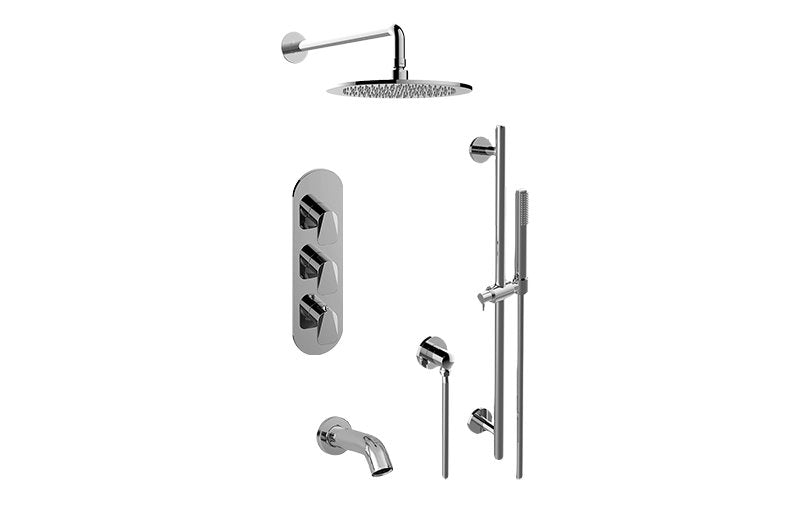 Graff GL3.612WT-LM59E0 M-Series Full Thermostatic Shower System with Diverter Valve - Rough and Trim