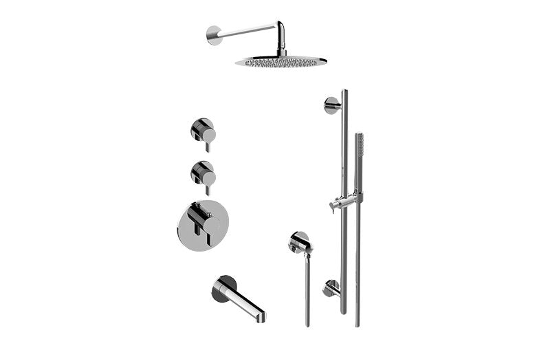 Graff GL3.F12ST-LM46E0-T M-Series Thermostatic Shower System Tub and Shower with Handshower - Trim Only