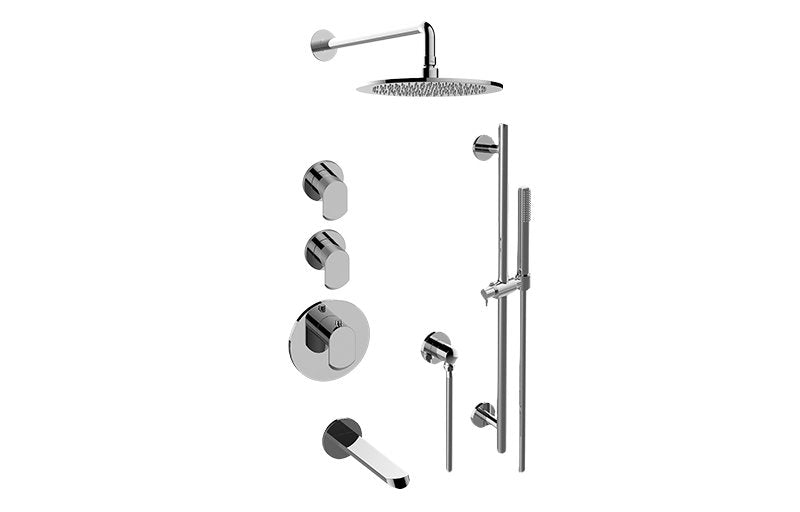 Graff GL3.G12ST-LM45E0 M-Series Thermostatic Shower System Tub and Shower with Handshower - Rough and Trim