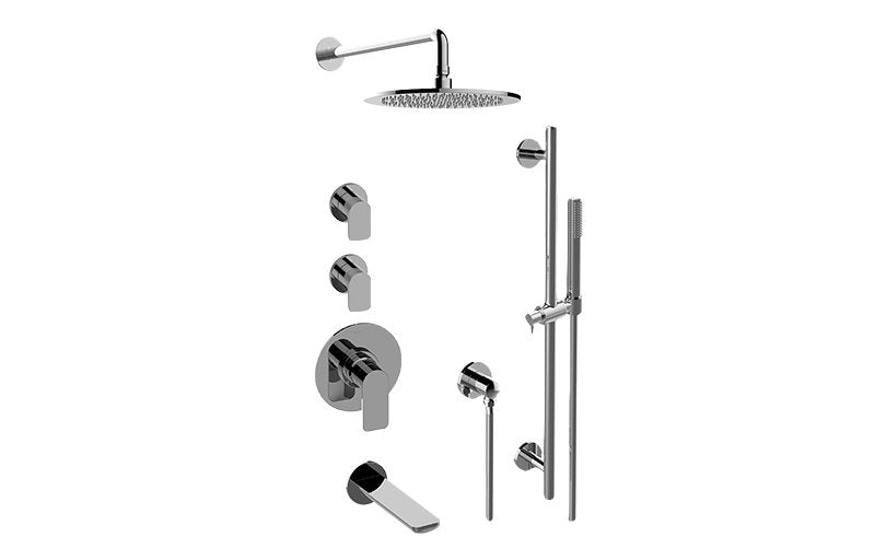 Graff GL3.H12ST-LM42E0-T M-Series Thermostatic Shower System Tub and Shower with Handshower - Trim Only