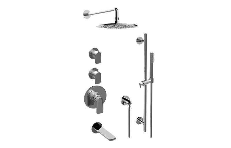 Graff GL3.H12ST-LM59E0 M-Series Thermostatic Shower System Tub and Shower with Handshower - Rough and Trim