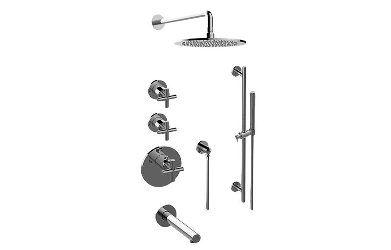 Graff GL3.J12ST-C17E0-T M-Series Thermostatic Shower System Tub and Shower with Handshower - Trim Only