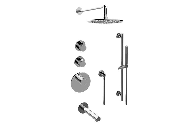 Graff GL3.J12ST-RH0-T M-Series Thermostatic Shower System Tub and Shower with Handshower - Trim Only
