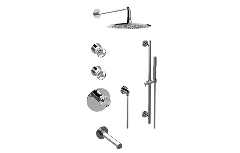 Graff GL3.J42ST-C19E0 M-Series Thermostatic Shower System Tub and Shower with Handshower - Rough and Trim