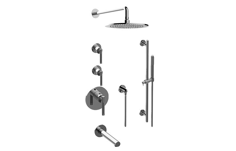 Graff GL3.J42ST-LM57E0 M-Series Thermostatic Shower System Tub and Shower with Handshower - Rough and Trim