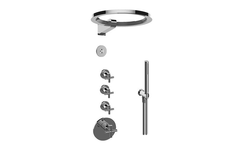 Graff GL4.029SC-C17E0-T M-Series Thermostatic Set with Ametis Ring and Handshower - Trim Only