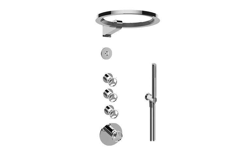 Graff GL4.029SC-C19E0 M-Series Thermostatic Set with Ametis Ring and Handshower - Rough and Trim