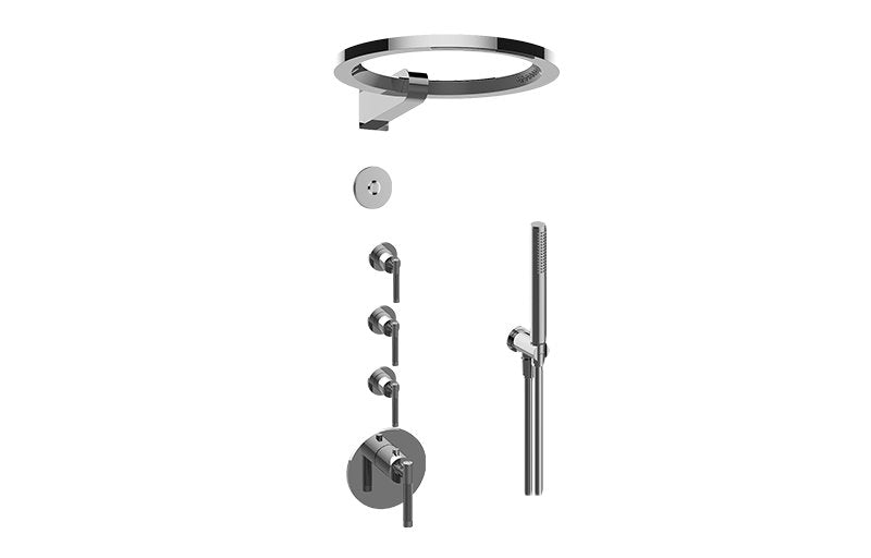 Graff GL4.029SC-LM57E0 M-Series Thermostatic Set with Ametis Ring and Handshower - Rough and Trim