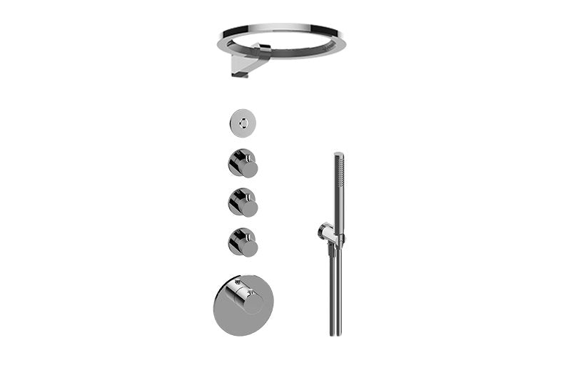 Graff GL4.029SC-RH0-T M-Series Thermostatic Set with Ametis Ring and Handshower - Trim Only