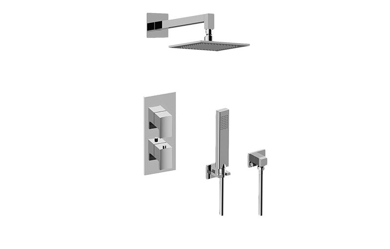 Graff GM2.022WD-LM36E0-T M-Series Thermostatic Shower System - Shower with Handshower - Trim Only