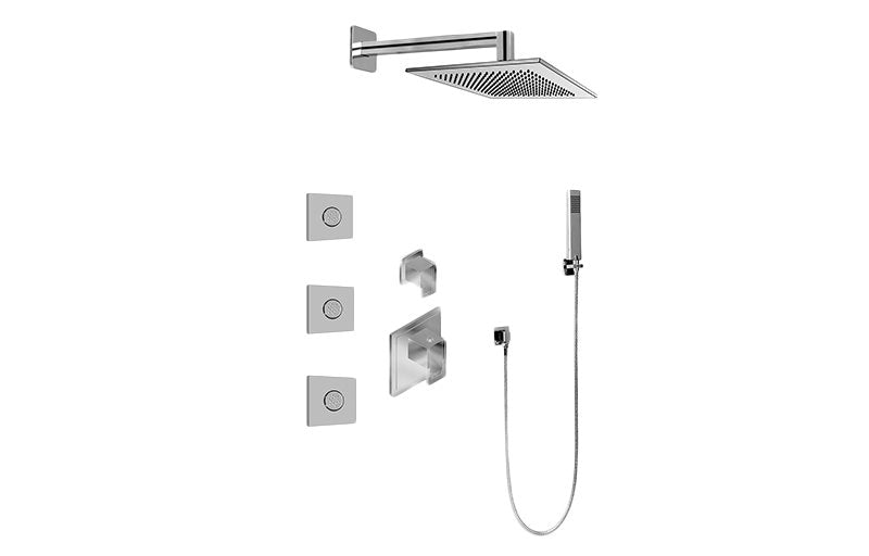 Graff GM2.122SG-LM38E0-T M-Series Full Thermostatic Shower System with Diverter Valve - Trim Only