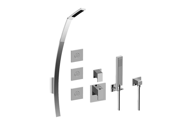 Graff GM2.128SG-LM31E0-T M-Series Full Thermostatic Shower System with Diverter Valve - Trim Only