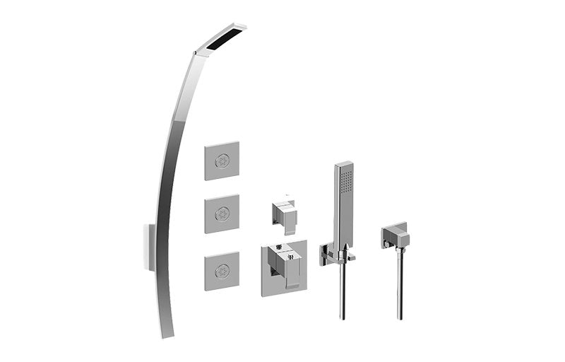 Graff GM2.128SG-LM38E0 M-Series Full Thermostatic Shower System with Diverter Valve - Rough and Trim
