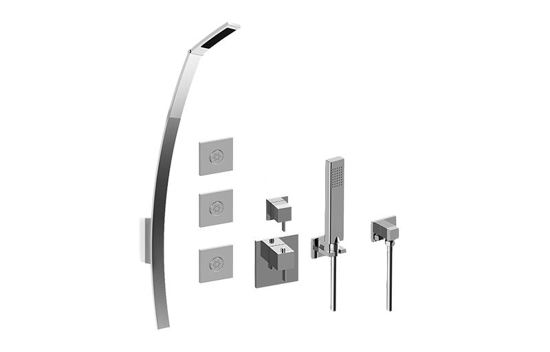 Graff GM2.128SG-LM39E0 M-Series Full Thermostatic Shower System with Diverter Valve - Rough and Trim